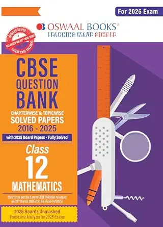 CBSE QUESTION BANK MATHEMATICS-12 SOLVED PAPER (2026)