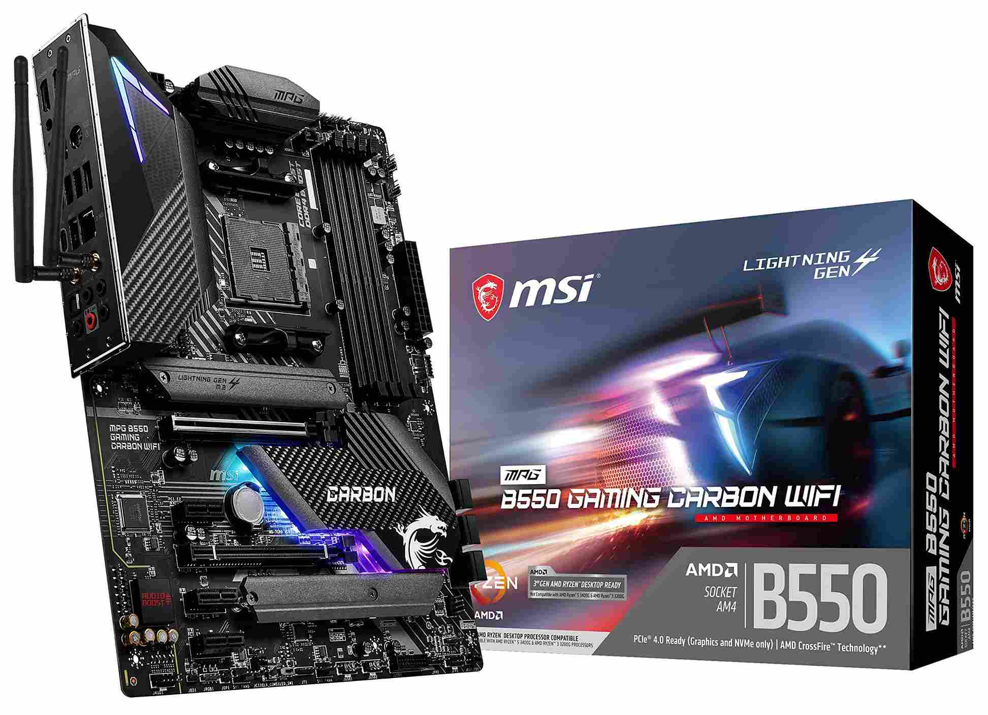 MSI MPG B550 GAMING CARBON WIFI  MOTHERBOARD– The Ultimate AM4 Premium Board