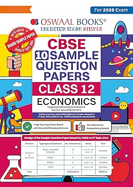OSWAAL CBSE SAMPLE PAPER ECONOMICS 12TH (2025-26)
