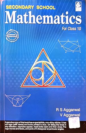 MATHEMATICS 10th R.S. AGGARWAL (2025-26)