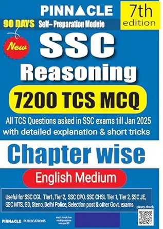 SSC REASONING 7200 TCS MCQ  7TH ED. (E)