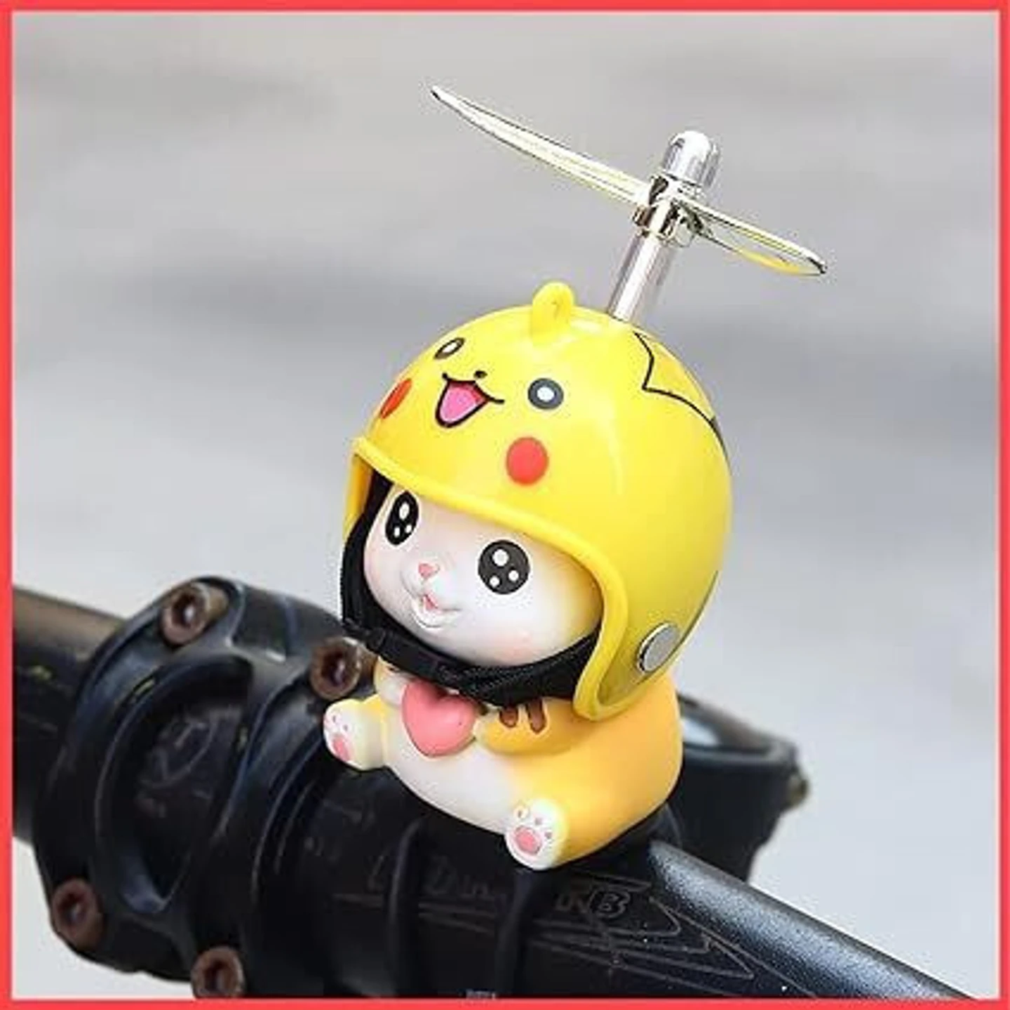 Wolpin Decor for Bike Car Dashboard Cute Cat with Helmet, Car Interior Decoration Decorative Showpiece  -  9 cm (Polyvinyl Chloride, Multicolor)