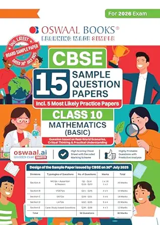 OSWAAL CBSE SAMPLE PAPER MATH (BASIC) 10TH (2025-26)