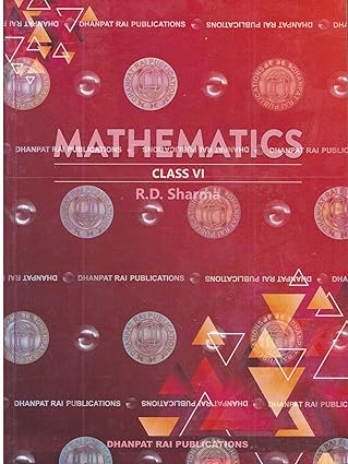 MATH BY R D SHARMA 6TH (2025-26)