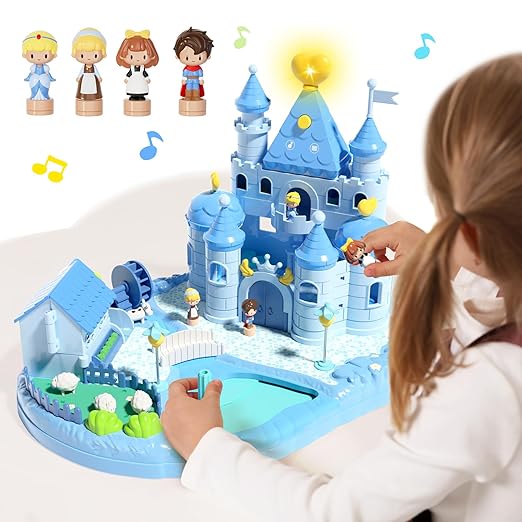 BLF Blue Magnetic Doll Castle Play Set
