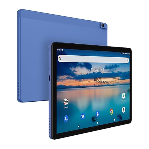 Elite T10 Tablet with Protective Case, 10-Inch HD Display, Octa-Core Processor, Android 11, 64GB Storage, 4GB RAM, 13MP + 8MP Cameras, Full Metal Body, Blue