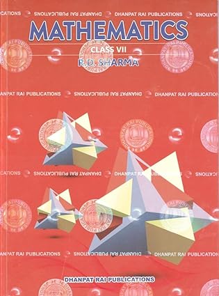 MATH 7TH BY R D SHARMA 2025-26