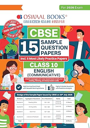 OSWAAL CBSE SAMPLE PAPER ENGLISH COMMUNICATIVE 10TH (2025-26)