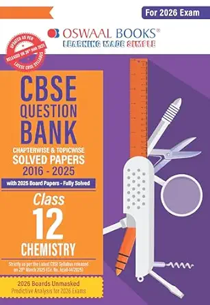 CBSE QUESTION BANK CHEMISTRY-12 SOLVED PAPERS (2026)