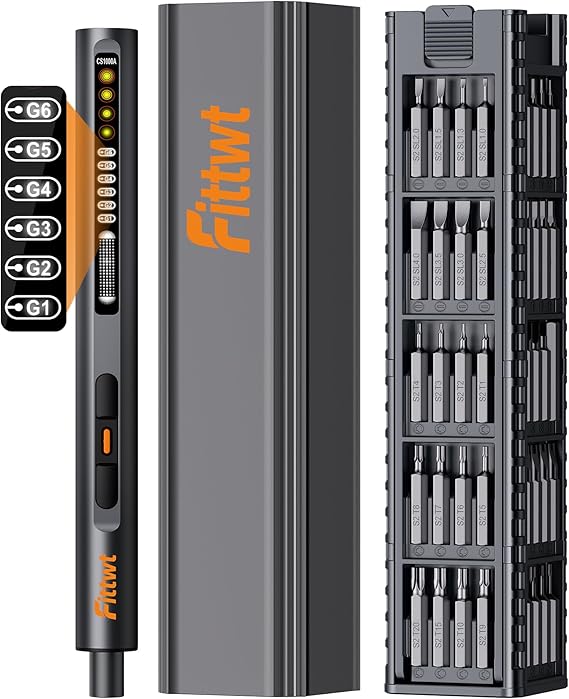 73 IN 1 Mini Electric Screwdriver Set,OLED Smart Display Screen,6 Torque Settings 0.2 to 0.7N.m,500 mAh Battery,Small Precision Screwdriver,Repair Tool for Watch,Camera,Computer,Glasses,Phone,Laptop