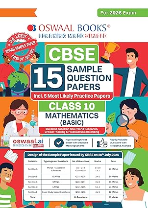 OSWAAL CBSE SAMPLE PAPER MATH (BASIC) 10TH (2025-26)