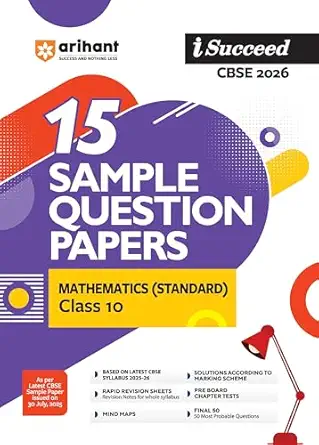 CBSE I SUCCEED SAMPLE PAPER MATH STANDARD 10TH 2025-26