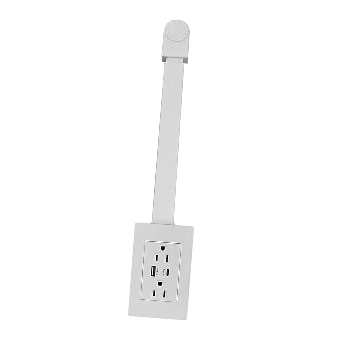 Electrical Outlet Extender Extendable Outlet Box Plug for Bedside Table